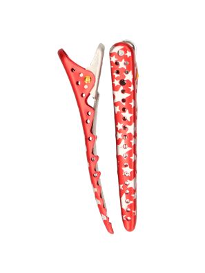 Klem Ganzebek Star Metallic Rood 2st.