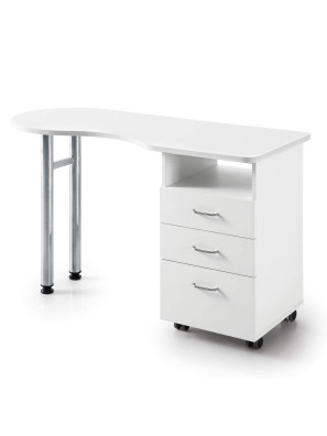 Sibel Manicuretafel Vivian met Geïntegreerde Ladeblok Wit