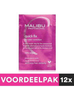 12 Stuks Malibu C Quick Fix Color Correction Sachet 5gr. Voordeelpakket