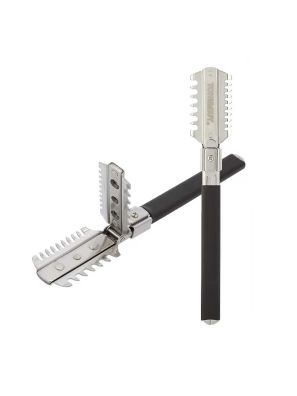 Double-Edge Effileer Mes Zilver/Zwart