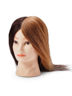 Oefenkop Dames Anna 100% Human Haar 5 Kleuren 30/35cm