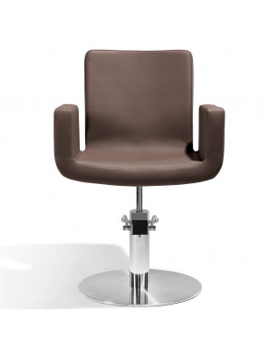 Sibel Kappersstoel Attractio Bruin met Ronde Voet