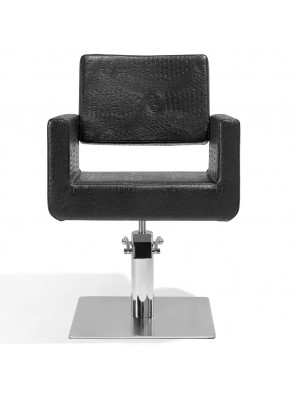 Sibel Kappersstoel Felicitas Croco Zwart met Vierkante Voet