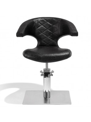 Sibel Kappersstoel Sensualis Croco Zwart met Vierkante Voet
