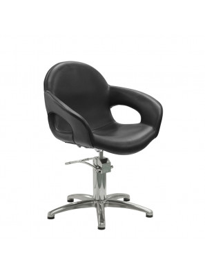 Sibel Kappersstoel Capricious Zwart met 5 Ster Voet