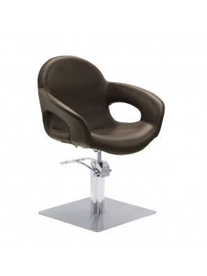 Sibel Kappersstoel Capricious Bruin met Vierkante Voet