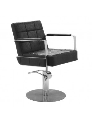 Sibel Kappersstoel Celestino Croco Zwart met Ronde Voet