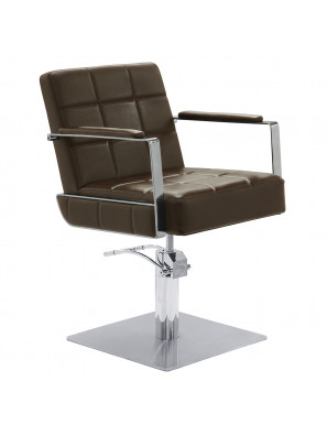 Sibel Kappersstoel Celestino Bruin met Vierkante Voet