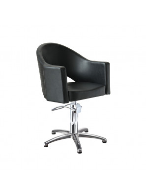 Sibel Kappersstoel Magnus Zwart met 5-ster Voet