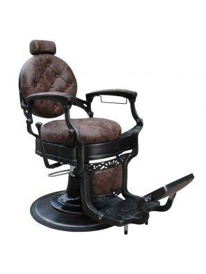 Barburys Malone Barberstoel Retro Bruin met Hydraulische Pomp