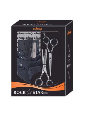 E-Kwip Kappersschaar Rock Star (ter) Set 5.5 + Effileer 5.5