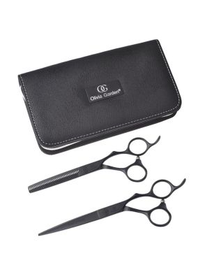 Olivia Garden Silkcut PRO Scissors Kit Matt Black 5.75 + 6.35