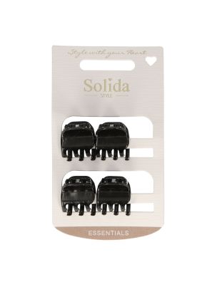 Solida Klemmetjes Zwart Groot 4st.