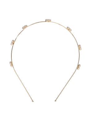 Solida Diadeem Smal Goud met Bloemen