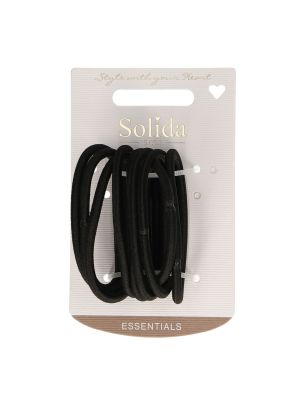Solida Elastiekjes Zwart Groot 9st.