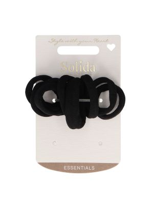 Solida Elastiekjes Zwart Soft Klein 9st.