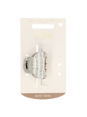 Solida Clips Zilver Glitter Medium