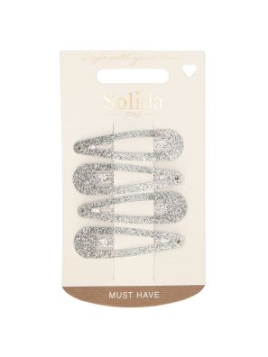 Solida Haarspeld Zilver Glitter 4st.
