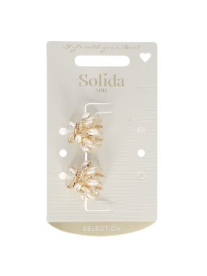 Solida Clips Goud Bloem 2st.