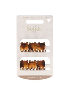 Solida Klemmetjes Bruin Havanna Mat Medium 6st.