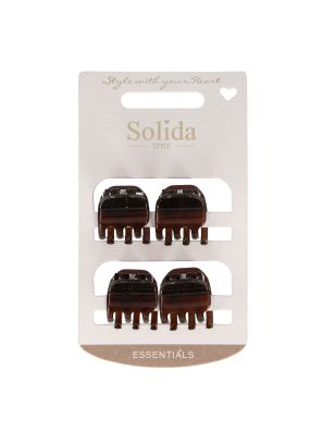 Solida Klemmetjes Bruin Groot 4st.
