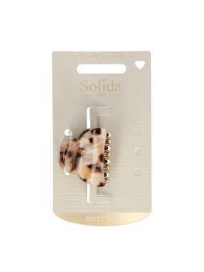 Solida Clip Gevlekt Bruin Medium