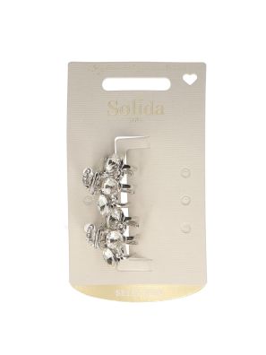 Solida Klemmetjes Strass Zilver 2st.