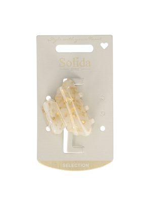 Solida Clip Wit Goud met Patroon