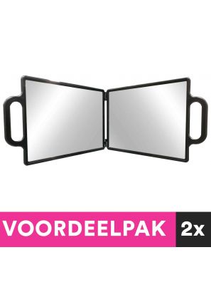 2 stuks Spiegel Zwart Double Voordeelpakket