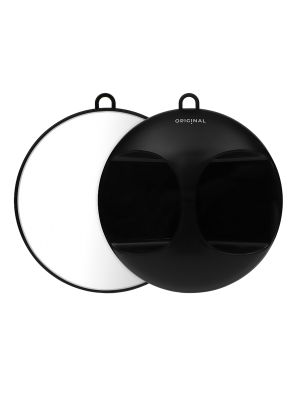 Spiegel Luna Rond Zwart met Handvat