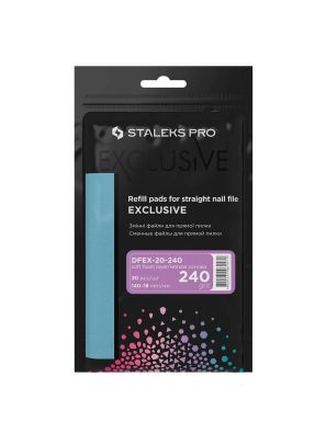 Staleks Pro Plakvijl Refill Soft Base Exclusive 20/240 Grit Recht 30st.