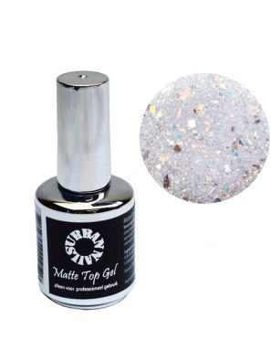 Urban Nails Glitter Matte Top Gel 04 Gold/Red 15ml