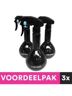 3 Stuks Waterspuit Langwerpig Zwart 280ml Voordeelpakket
