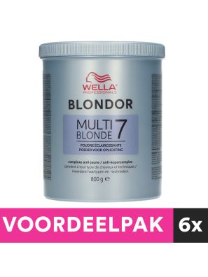6 Stuks Wella Blondor Blondeerpoeder 800gr. Voordeelpakket