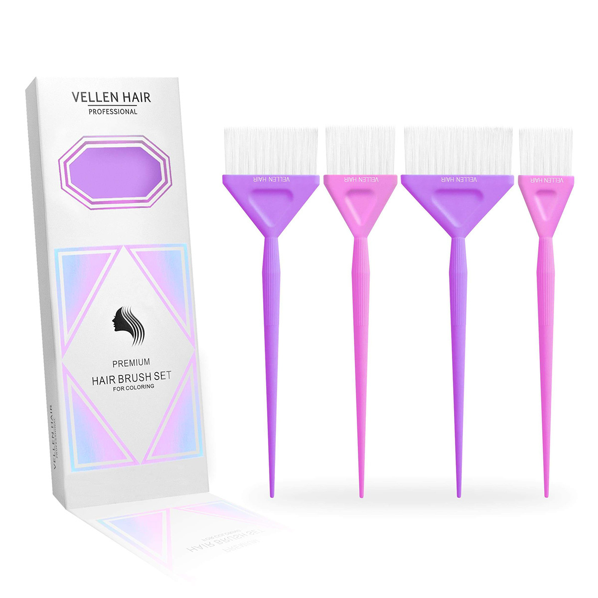 Vellen Hair Verfkwast set 4st. Purple/Pink